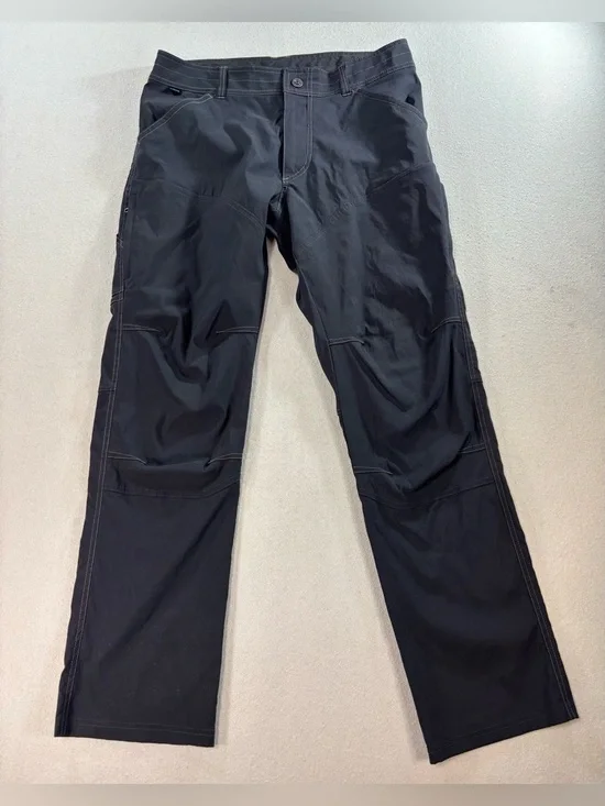 Kuhl Gray Hiking Pants Mens 34x32 Outdoor Trail Cargo Lightweight Nylon - Picture 2 of 8
